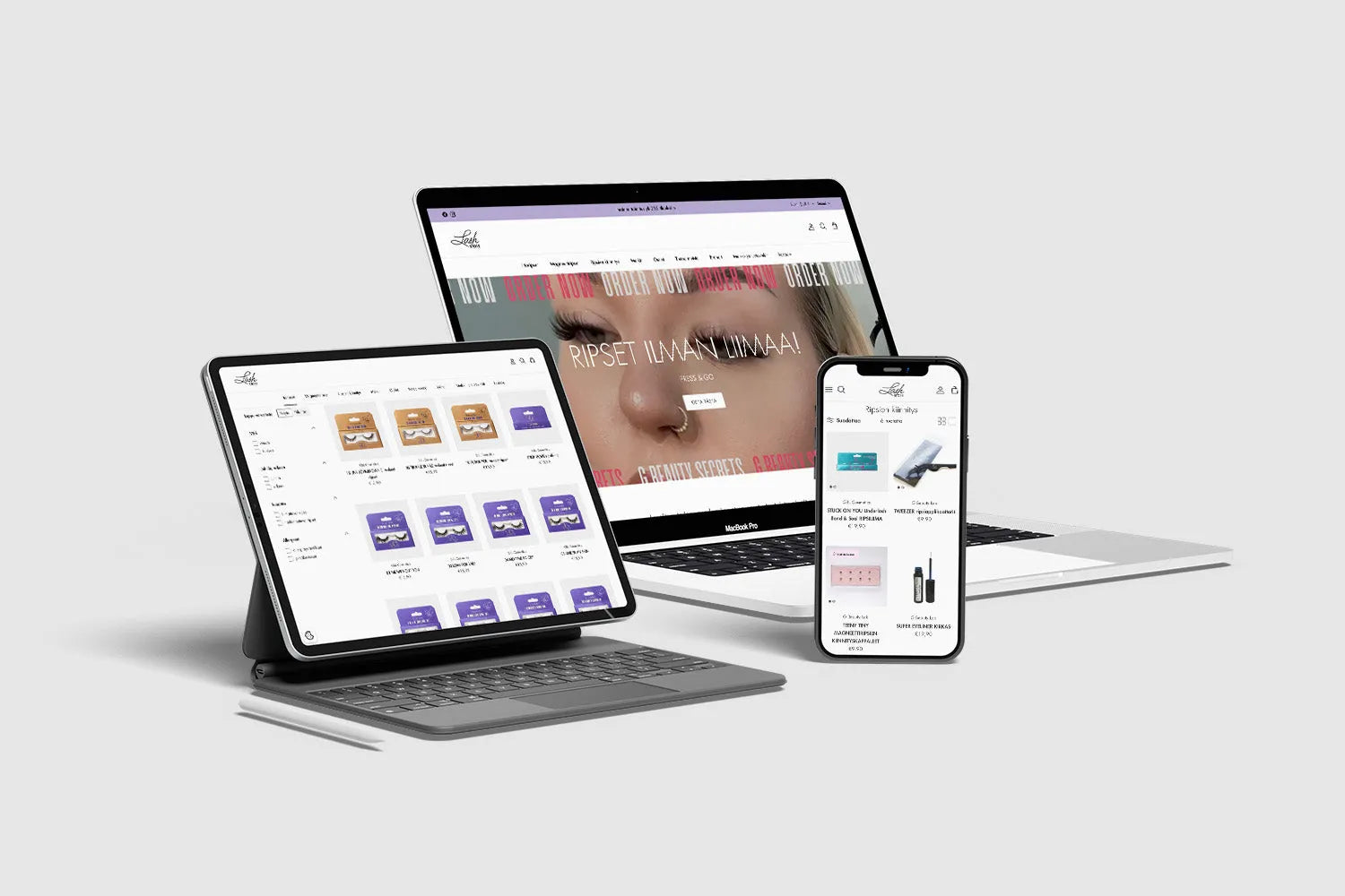 Lashstore – Uudistettu verkkokauppa ja sujuvampi ostopolku Shopifylla